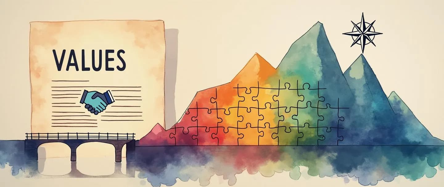 O que é declaração de valores corporativos?